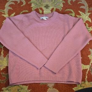 Nantucket Looms Pure Wool Pink Knit Sweater